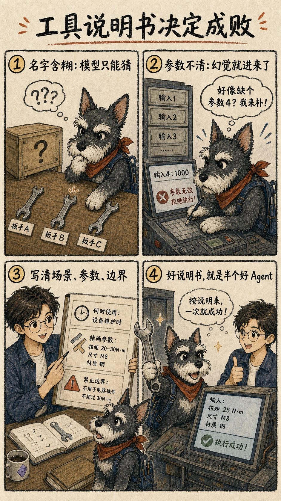 assets/ai-agent-comics/ch04-03-tool-definition.webp