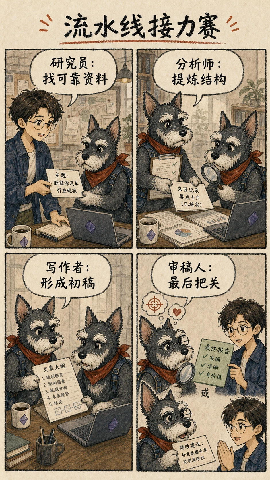 assets/ai-agent-comics/ch06-03-pipeline.webp